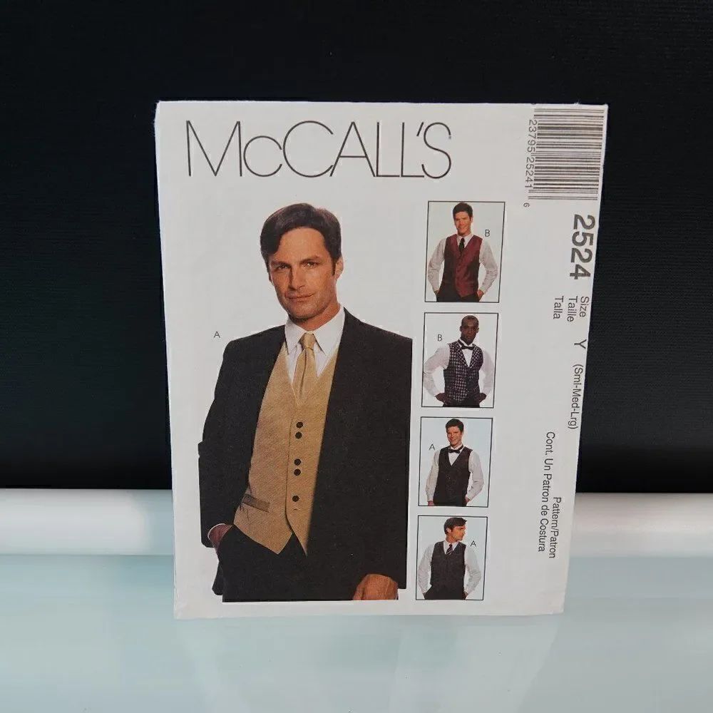 McCalls 2524 Mens Vest Sewing Pattern